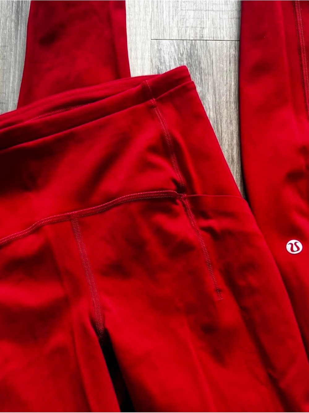 lululemon athletica Bright Red Athletic Leggings with Pockets